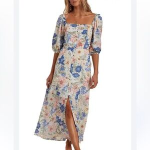 Billabong Dreamer Floral Dress Maxi Floral Dress Sz M
